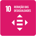 Imagem do ícone 10 dos objetivos de Desenvolvimento Sustentável, com a frase 'Redução das desigualdades'